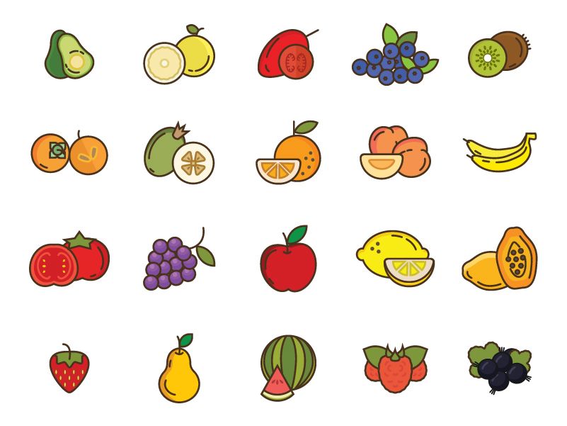 NZ fruit icon design Other Post