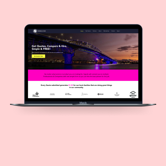 Service marketplace homepage web design screenshot
