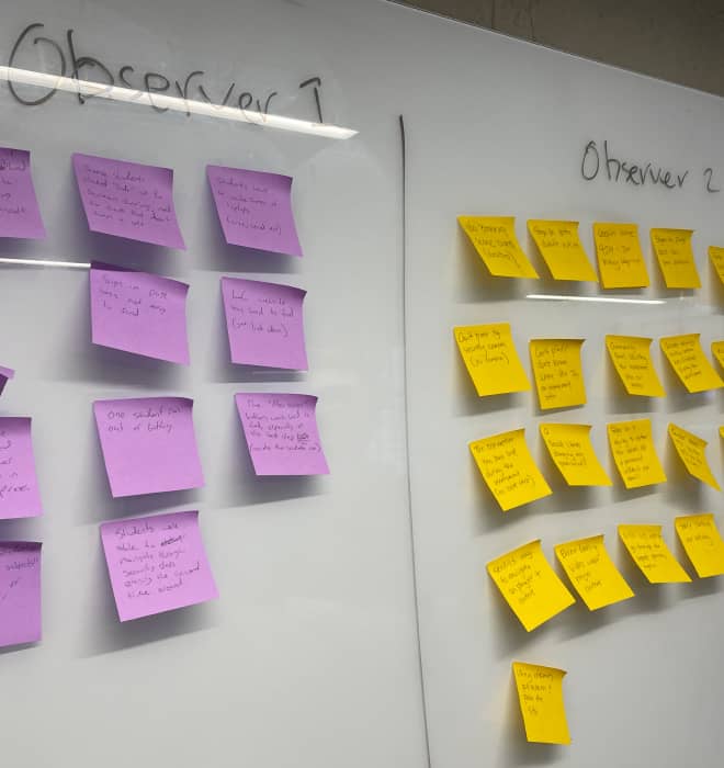User experience design post it research notes