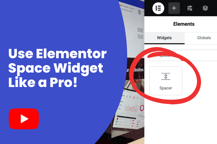 WordPress Elementor Space Widget tenchiques